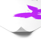 紫のフローラパーソナライズされたエレミヤ29:11 ポスター (角)