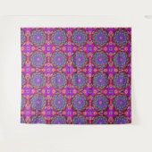 紫のフローラファンタジー |ボホ美しい タペストリー (正面(横))