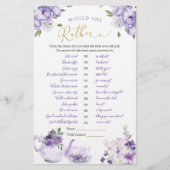 紫のフローラブライダルシャワーお茶は彼女が好き (正面)