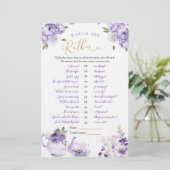 紫のフローラブライダルシャワーお茶は彼女が好き (スタンド正面)
