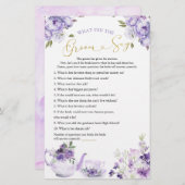 紫のフローラブライダルシャワーティーWhat Groom Say (正面/裏面)