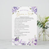 紫のフローラブライダルシャワーティーWhat Groom Say (スタンド正面)