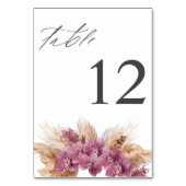 紫のフローラボホテーブル番号 テーブルナンバー (正面)