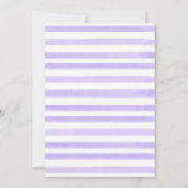 紫のフローラモノグラムのの紋章の誕生のお知らせ 案内状 (裏面)