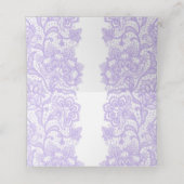 紫のフローラランタンとレース プレイスカード (内部開封)