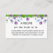 紫のフローラレシピエンクロージャカード エンクロージャーカード (正面)