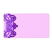 紫のフローラヴィンテージアート空白のラージラベル ラベル (正面)