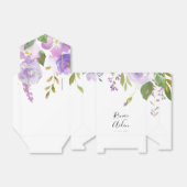 紫のフローラ優先ボックス結婚メイブ フェイバーボックス (折り畳みなし)