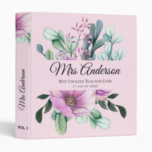 紫のフローラ先生ギフト – クラス年の名前を追加