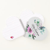 紫のフローラ先生ギフト – クラス年の名前を追加 ノートブック (内部)