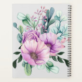 紫のフローラ先生ギフト – クラス年の名前を追加 プランナー手帳 (裏面)