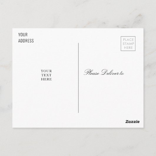 紫のフローラ写真の卒業発表 ポストカード (裏面)