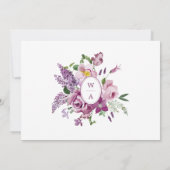 紫のフローラ写真 セーブザデート (裏面)