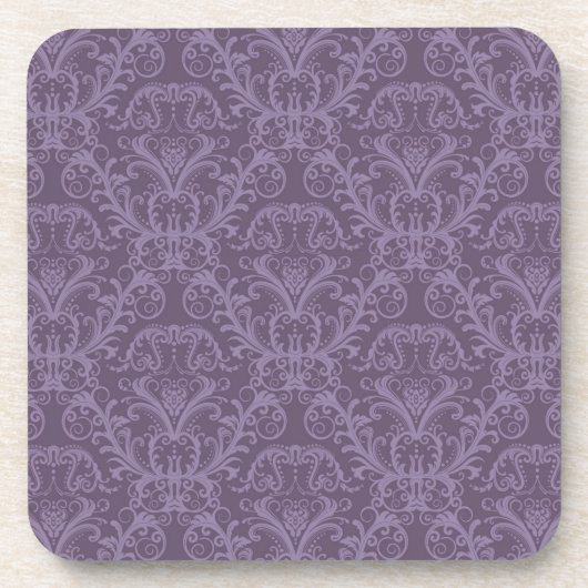 紫のフローラ壁紙2 コースター (正面)