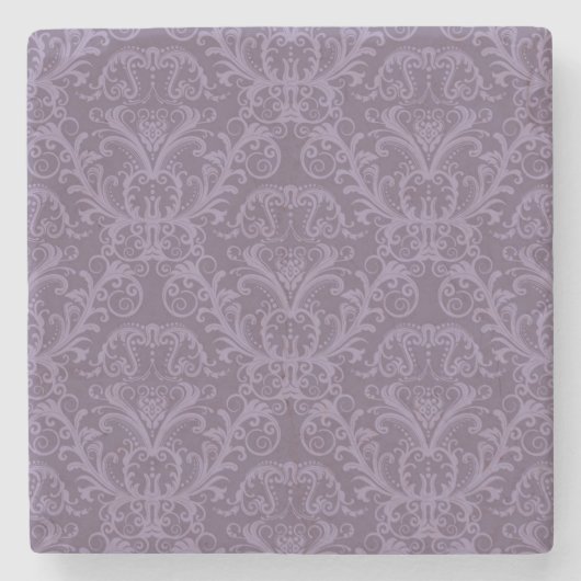 紫のフローラ壁紙2 ストーンコースター (正面)