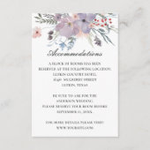 紫のフローラ宿泊施設。結婚詳細 エンクロージャーカード (正面)