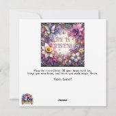 紫のフローラ彼は復活蝶の復活祭 シーズンカード (裏面)