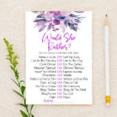 紫のフローラ彼女はむしろブライダルシャワーゲーム 便箋