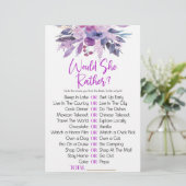 紫のフローラ彼女はむしろブライダルシャワーゲーム 便箋 (スタンド正面)