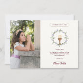 紫のフローラ感謝してい交交の写真 招待状 (正面)