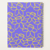 紫のフローラ感謝ジャーナルとフル開花 プランナー手帳 (裏面)