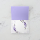 紫のフローラ折り サンキューカード (内部)
