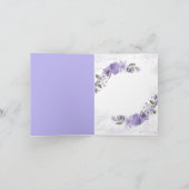 紫のフローラ折り サンキューカード (内部)