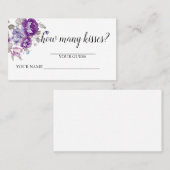 紫のフローラ推測いくつのキスゲームカード 名刺 (正面/裏面)