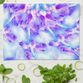 紫のフローラ曼荼羅 キッチンタオル (折り畳み)