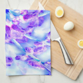 紫のフローラ曼荼羅 キッチンタオル (四つ折り)