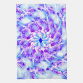 紫のフローラ曼荼羅 キッチンタオル (縦)