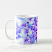紫のフローラ曼荼羅 コーヒーマグカップ (左)