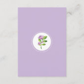 紫のフローラ森林動物ブックリクエスト エンクロージャーカード (裏面)