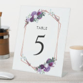 紫のフローラ植物表番号 台座サイン (インサイチュ)