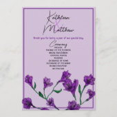 紫のフローラ水の結婚色 プログラム (正面)