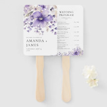 紫のフローラ水カラー結婚式 プログラム