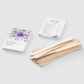 紫のフローラ水カラー結婚式 プログラム ハンドファン (組立なし)