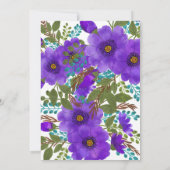 紫のフローラ水色 | 結婚s 招待状 (裏面)