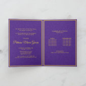 紫のフローラ王室のつる植物と写真キンセアニェラ カード (内部)