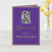 紫のフローラ王室のつる植物と写真キンセアニェラ カード (黄色い花)