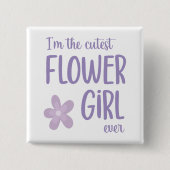 紫のフローラ私は今までで一番可愛い花の少女 缶バッジ (正面)