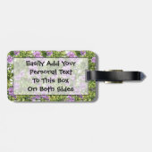 紫のフローラ簡単ID ラゲッジタグ (裏面横)