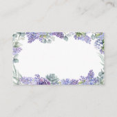 紫のフローラ結婚のオンライン詳細 エンクロージャーカード (裏面)