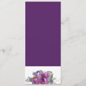 紫のフローラ結婚のメニュー メニュー (裏面)