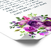 紫のフローラ結婚の座席表 ポスター (角)