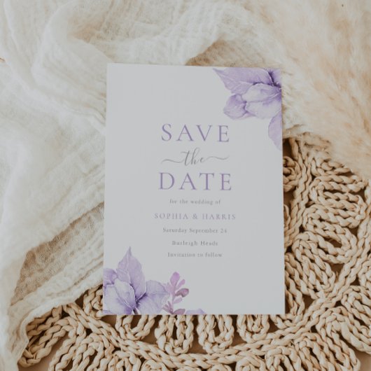 紫のフローラ結婚の水色素晴らし セーブザデート