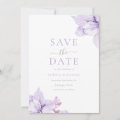 紫のフローラ結婚の水色素晴らし セーブザデート (正面)