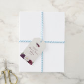 紫のフローラ結婚ズ ギフトタグ (より糸付き)