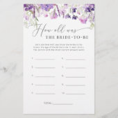 紫のフローラ花嫁は何歳になる予定だった (正面)