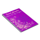 紫のフローラ蝶の手紙を私の娘に ノートブック (右側)